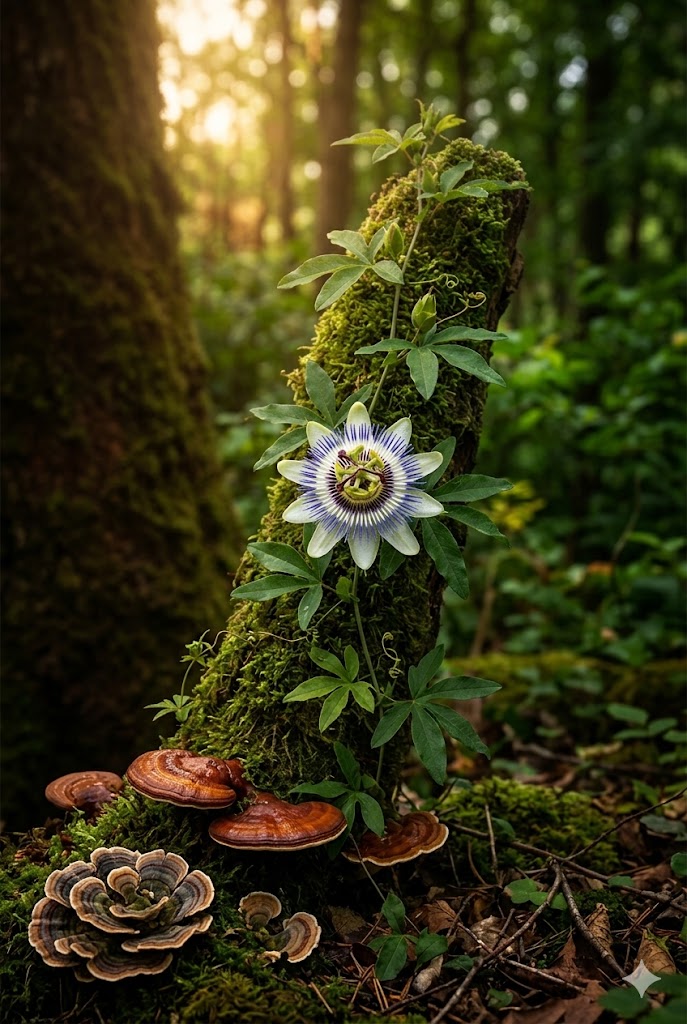 Passiflora en flor