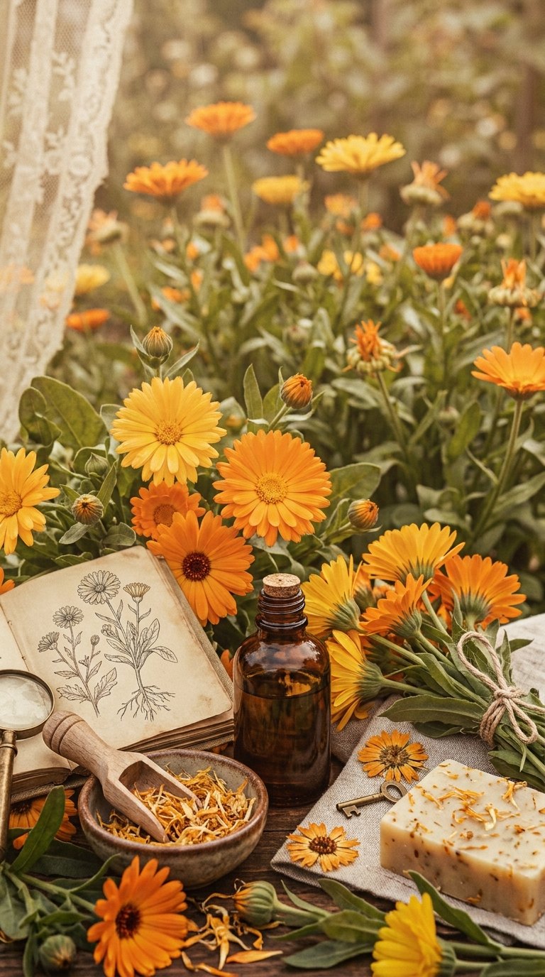 Caléndulas, oleato y jabón natural para la piel