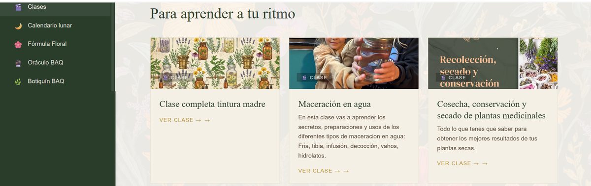 Biblioteca de clases de la Escuela de Herbolaria BAQ